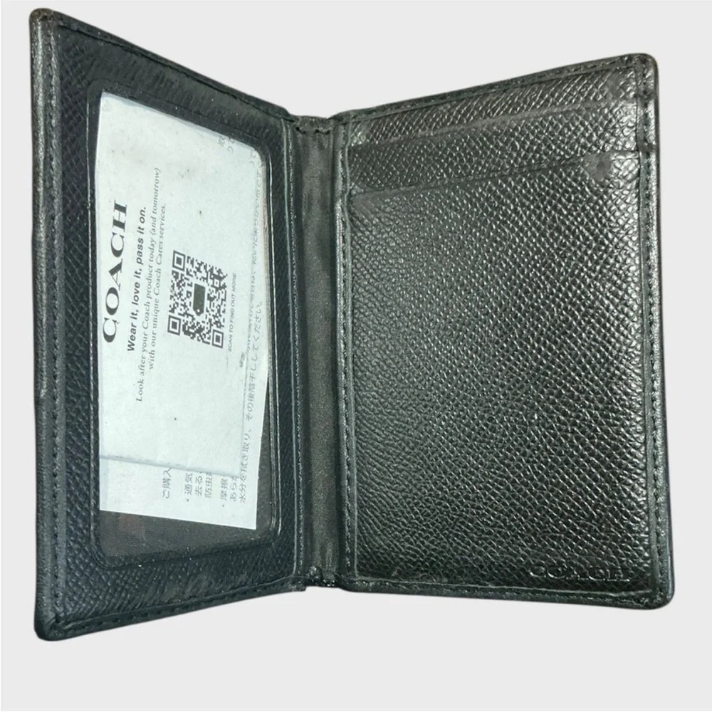 Coach Heritage Signature Embossed Slim Passcase ID Wallet
